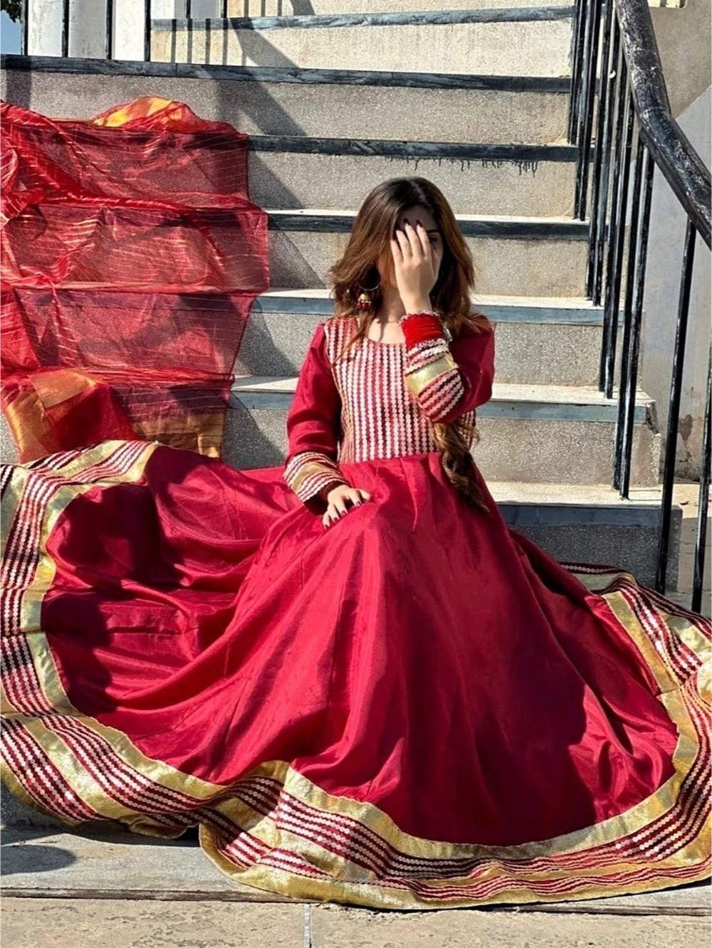 Brand New 3-Piece Pakistani/indian Festive Maxi Set, Size Medium